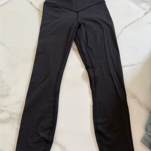 Lululemon black ribbed leggings-size 2